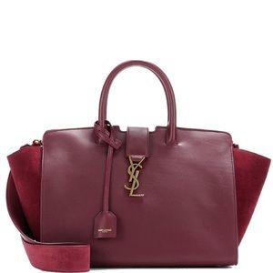 ❌SOLD❌ Saint Laurent Small Downtown Cabas Burgundy Satchel Handbag